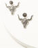 Image #1 - Shyanne Women's Sierra Winter Longhorn Earrings, Multi, hi-res