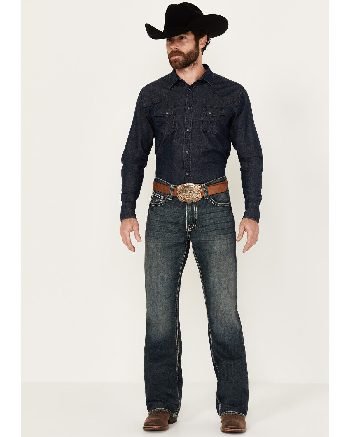 Rock & Roll Denim Men's Double Barrel Medium Vintage Wash