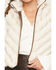 Image #3 - Cripple Creek Women's Faux Fur Microsuede Zip-Up Vest, Cream, hi-res