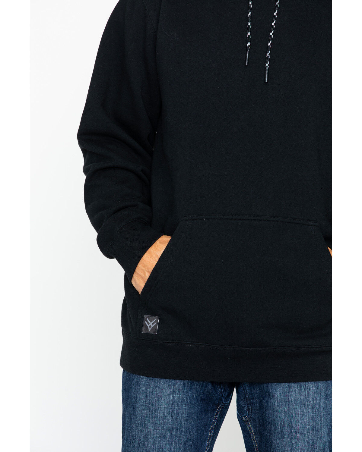 Image #3 - Hawx Men's Logo Sleeve Hooded Work Sweatshirt, Black, hi-res