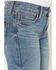 Image #2 - Wrangler Girls' Embroidered Trouser Stretch Denim Jeans, Blue, hi-res