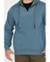Image #3 - Brothers and Sons Men's French Terry Anorak 1/4 Zip Hooded Pullover, Teal, hi-res