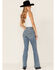 Idyllwind Women's Medium Wash Old West High Risin' Released Hem Flare Jeans, Medium Blue, hi-res