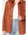 Image #3 - Cleo + Wolf Women's Faux Suede Shacket , Rust Copper, hi-res