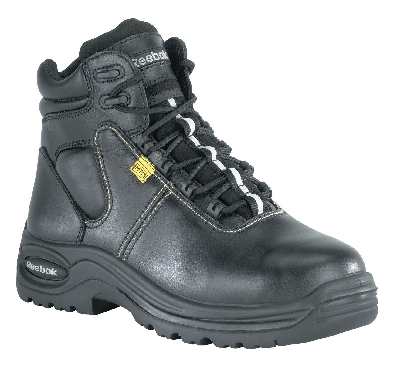 Reebok Women's Trainex 6" Lace-Up Work Boots - Composite Toe, Black, hi-res