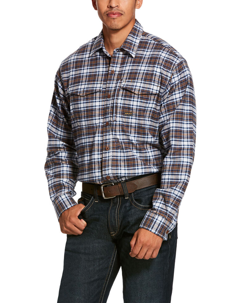 Ariat Men's Wildcat Rebar Flannel Durastretch Long Sleeve Work Shirt - Big, Multi, hi-res