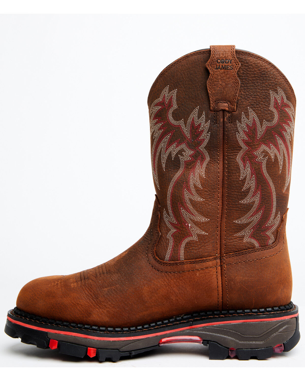 Image #3 - Cody James Men's Decimator Dirty Dog Pull On Work Boots - Composite Toe, Brown, hi-res