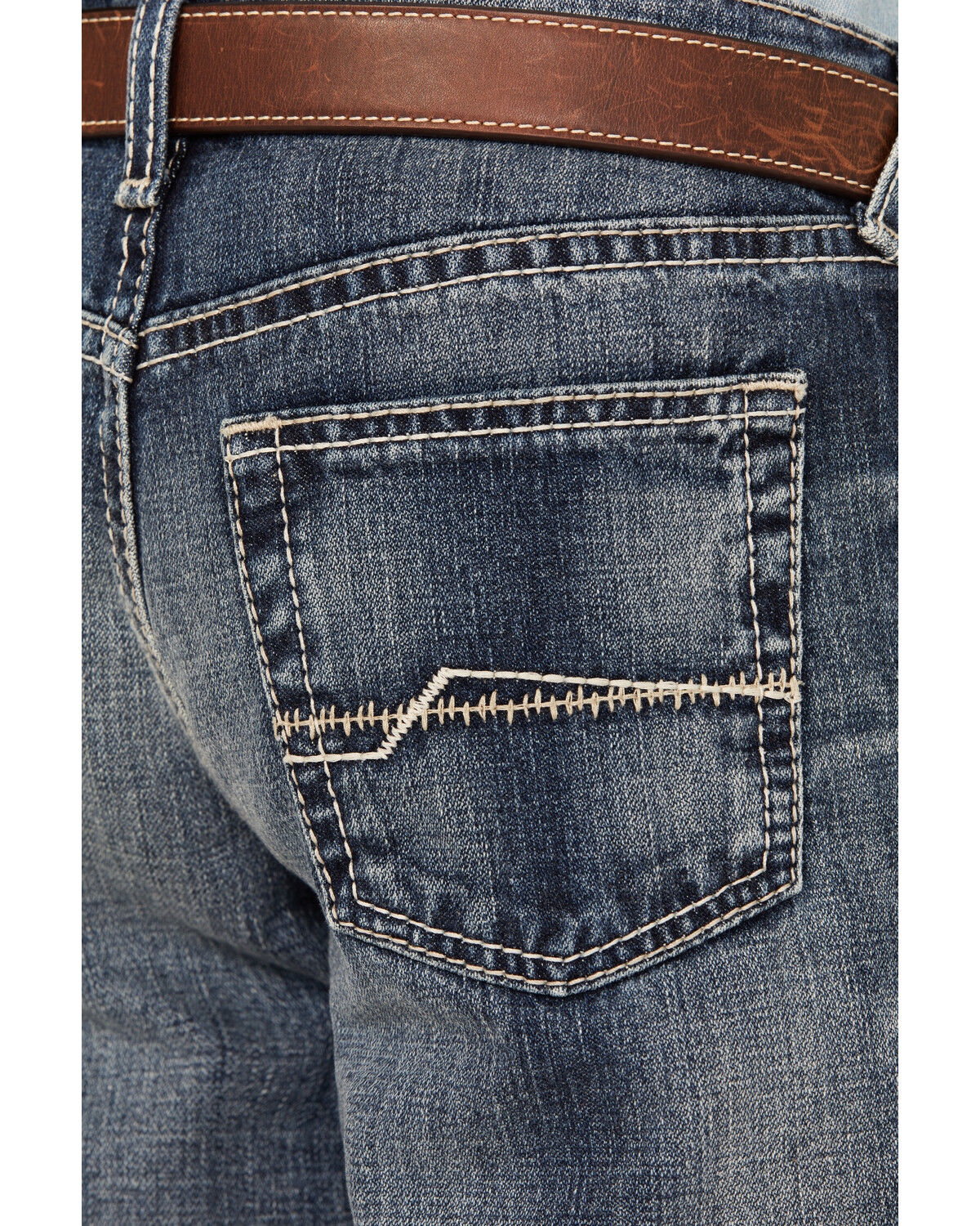 Image #4 - Ariat Boys' B4 Medium Wash Relaxed Bootcut Denim Jeans, Blue, hi-res