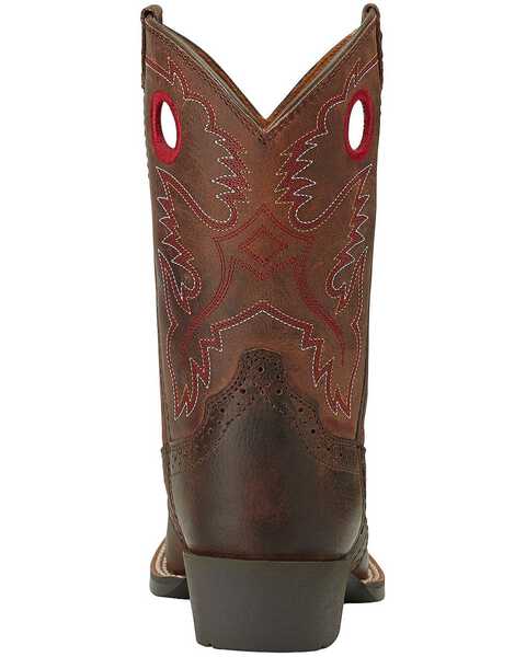 Ariat Youth Boys' Rough Stock Cowboy Boots - Square Toe, Brown, hi-res
