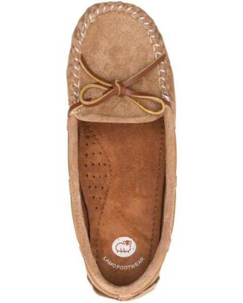 Lamo Footwear Women's Sabrina II Wide Slippers - Moc Toe, Chestnut, hi-res
