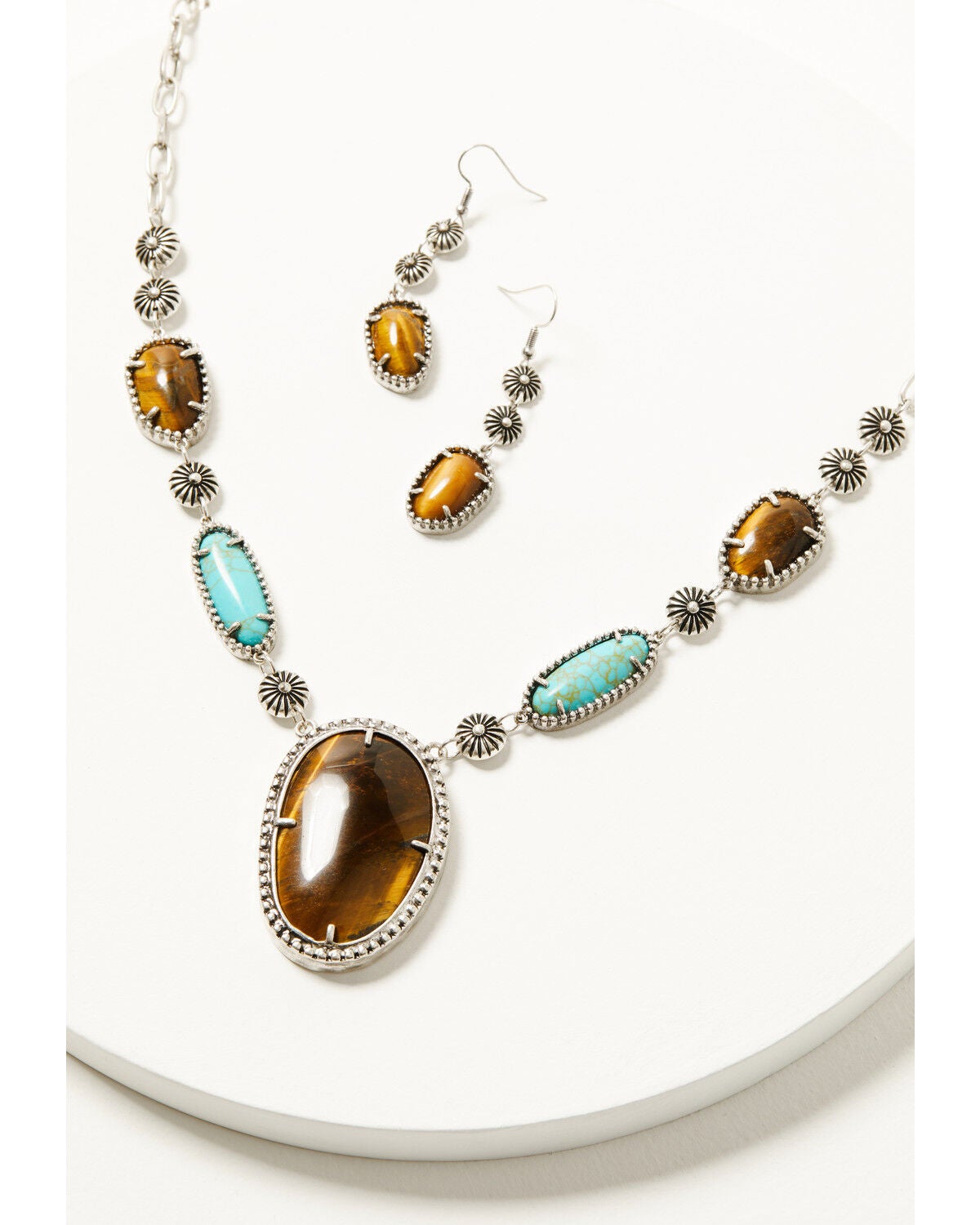 Shyanne Women's Americana Multi-Stone Jewelry Set - 2 Piece, Silver, hi-res