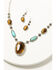 Image #1 - Shyanne Women's Americana Multi-Stone Necklace and Earring Set , Silver, hi-res