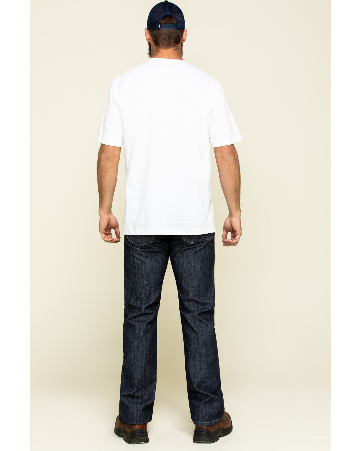 Image #5 - Ariat Men's M5 FR Armor Low Stretch Stackable Straight Leg Work Jeans, Blue, hi-res