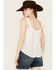 Image #4 - Eyeshadow Women's Eyelet Tank Top, White, hi-res