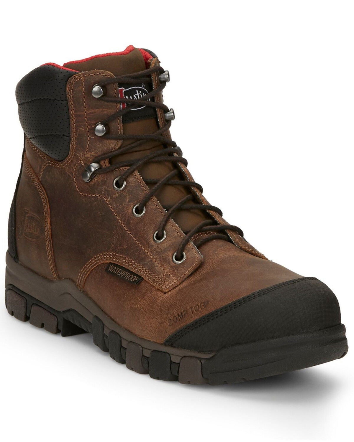 justin 6 inch lace up work boots