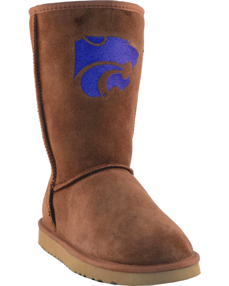 Gameday Boots Women's Kansas State University Lambskin Boots, Tan, hi-res