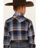 Image #4 - Ely Walker Boys' Plaid Print Brushed Flannel Long Sleeve Pearl Snap Western Shirt, Blue, hi-res