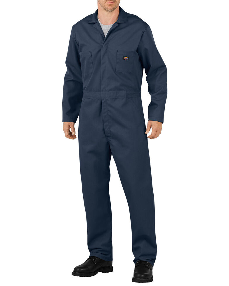 Dickies Long Sleeve Coveralls - Big & Tall, Dark Blue, hi-res