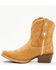 Image #3 - Justin Women's Gypsy Suede Western Booties - Square Toe, Honey, hi-res