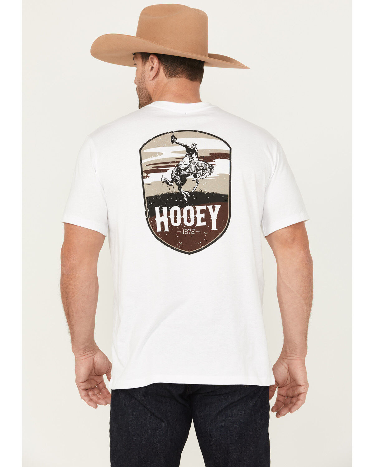 Image #1 - Hooey Men's Cheyenne Short Sleeve Graphic T-Shirt, White, hi-res