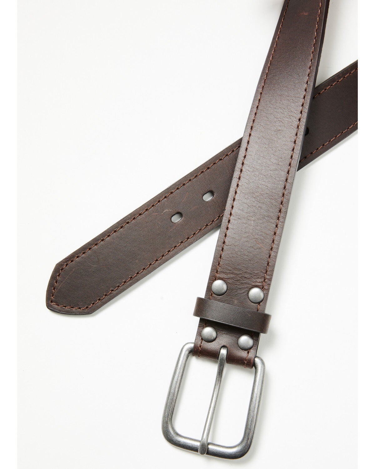 Image #2 - Hawx Men's Midland Leather Belt, Brown, hi-res
