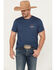 Image #2 - Ariat Men's Diamond Valley Short Sleeve Graphic T-Shirt, Blue, hi-res