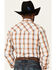 Image #4 - Wrangler Men's Modern Fit Plaid Print Long Sleeve Snap Western Shirt, Brown, hi-res