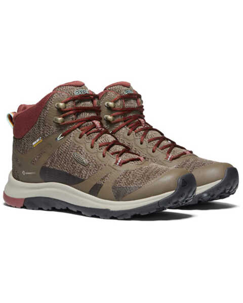 Image #1 - Keen Women's Terradora II Waterproof Hiking Boots - Soft Toe, Olive, hi-res
