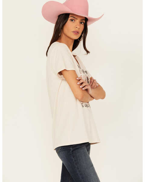 Image #2 - Blended Women's Gone Country Rhinestone Short Sleeve Graphic Tee, Ivory, hi-res