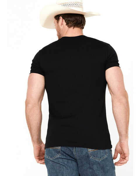 Image #4 - Ariat Men's Boot Barn Exclusive Southwestern SMU Short Sleeve Graphic T-Shirt, Black, hi-res