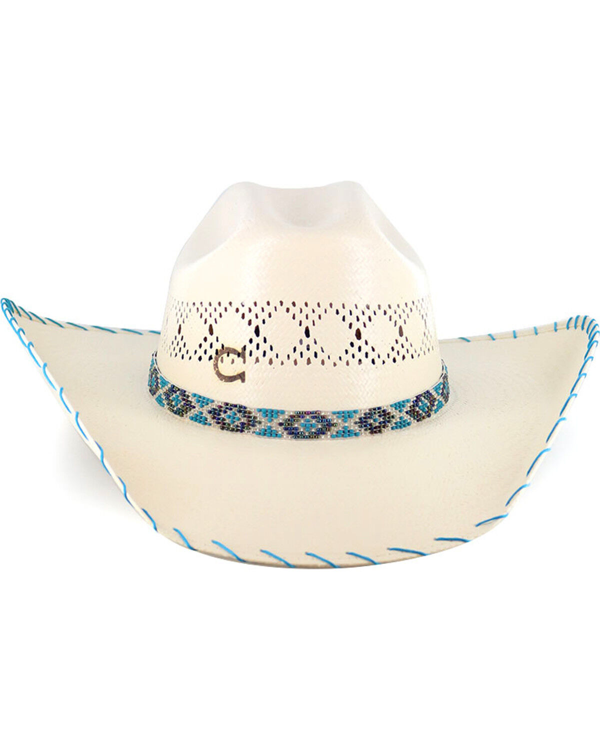 Image #2 - Charlie 1 Horse Girls' Straw Cowboy Hat, Natural, hi-res