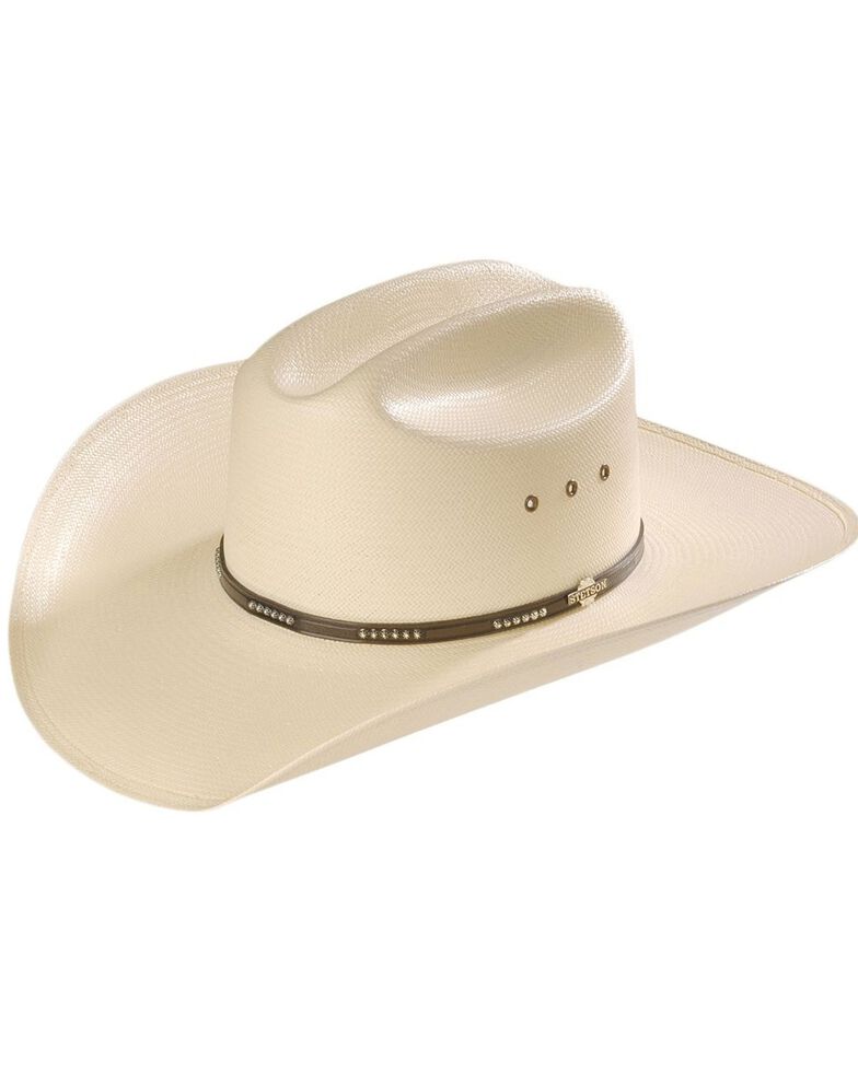 Stetson Men's Llano 10X Straw Cowboy Hat, Natural, hi-res