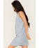 Image #2 - Wrangler Retro Women's Striped Print Sleeveless Button-Down Mini Dress, Blue, hi-res