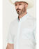 Image #2 - Cinch Men's Diamond Print Short Sleeve Button-Down Western Shirt, Light Blue, hi-res