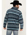 Image #4 - Cinch Men's Southwestern Striped Snap Pullover, Teal, hi-res