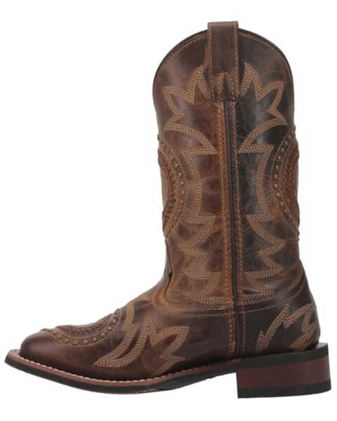 Image #3 - Laredo Women's Charli Performance Western Boots - Broad Square Toe , Distressed Brown, hi-res