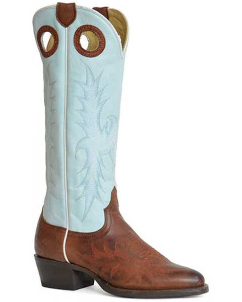 Image #1 - Stetson Women's Belle Western Boots - Pointed Toe, Blue, hi-res