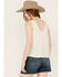 Image #4 - Eyeshadow Women's Lace Trim Tank Top, Ivory, hi-res