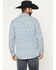 Image #4 - Moonshine Spirit&reg; Men's Falling Leaf Floral Print Long Sleeve Snap Western Shirt, Blue, hi-res