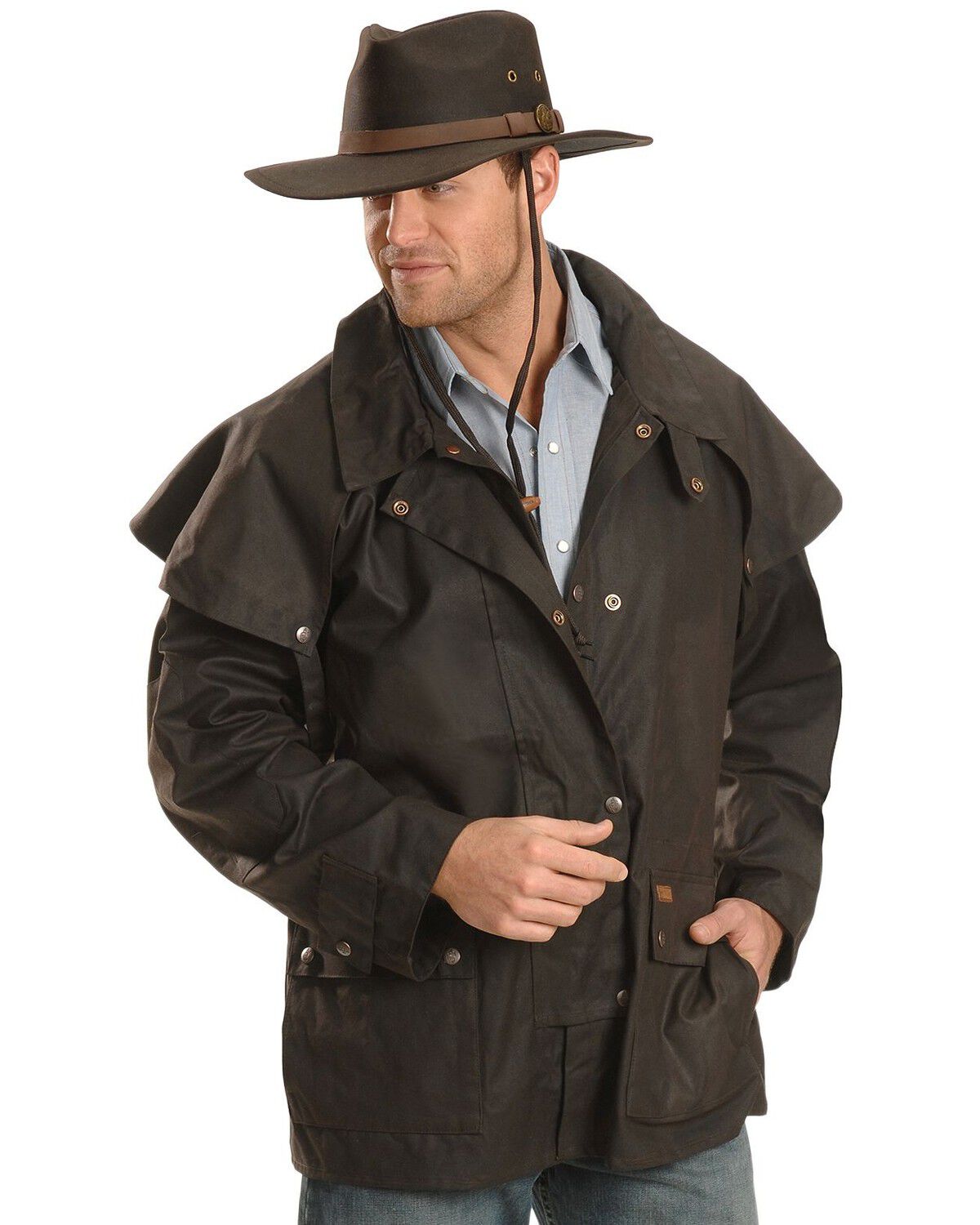 高価値 Co. Trading Outback Men's Sheplers | Duster Oilskin Short ジャケット・アウター