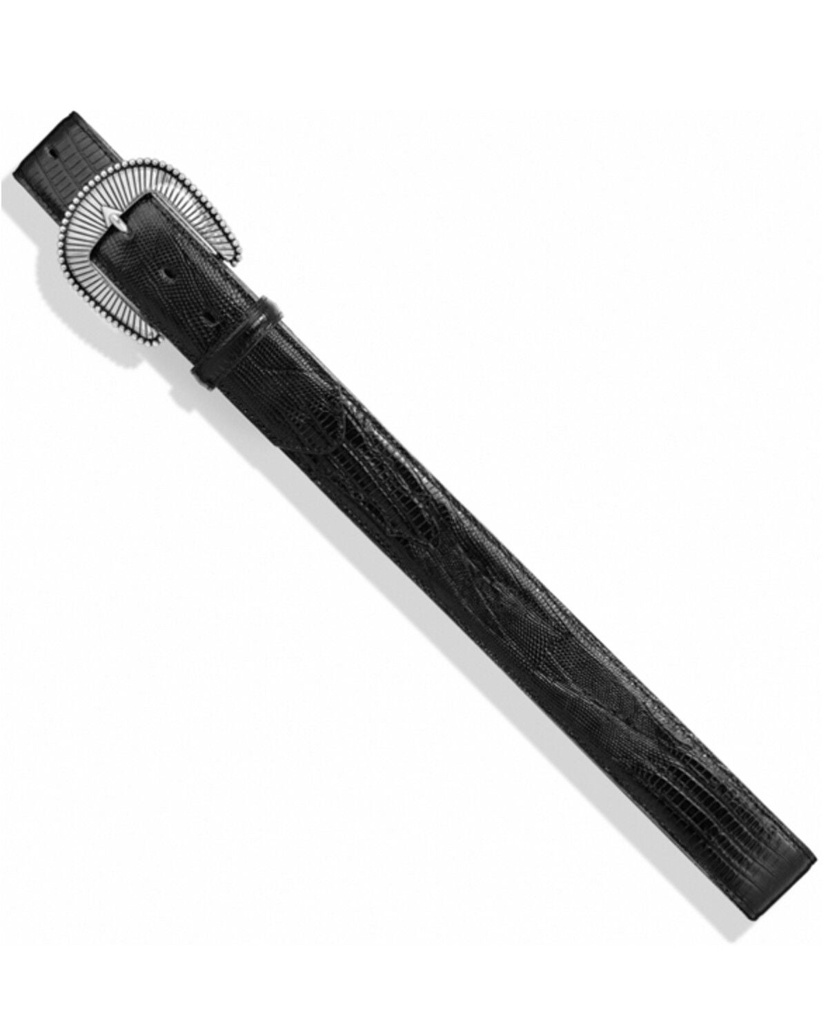 Image #3 - Tony Lama Men's Black Lizard Print Belt, No Color, hi-res