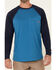Hawx Men's Original Baseball Crew Long Sleeve Work T-Shirt , Blue, hi-res