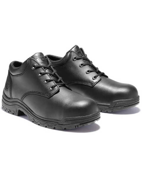 Image #1 - Timberland Men's TiTAN Oxford Work Shoes - Steel Toe , Black, hi-res