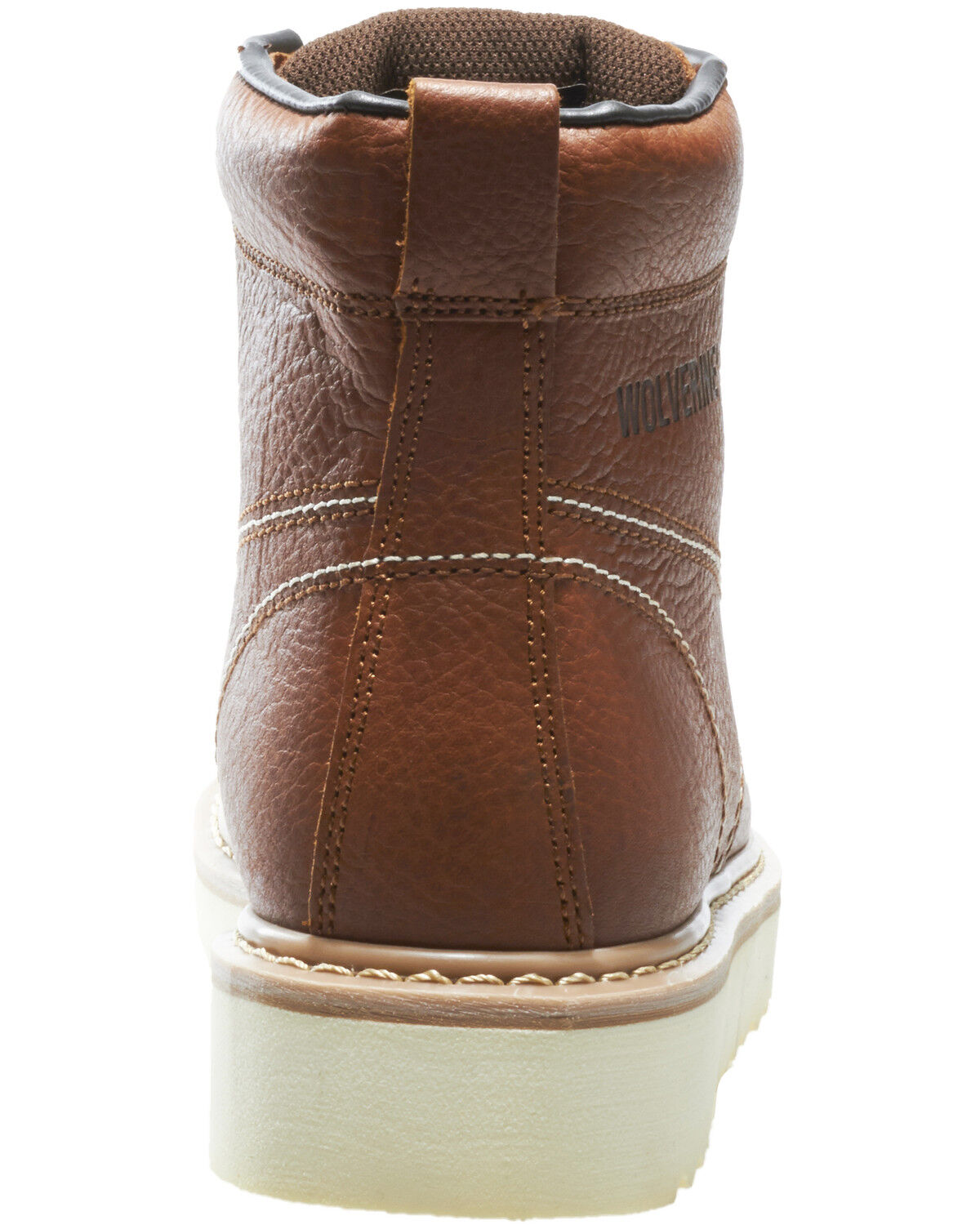 Image #4 - Wolverine Men's 6" Lace-Up Moc Wedge Work Boots - Soft Toe, Brown, hi-res