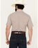 Image #4 - Ely Walker Men's Checkered Print Short Sleeve Snap Western Shirt, Brown, hi-res