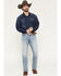 Image #1 - Cinch Men's Ian Acid Medium Wash Slim Bootcut Performance Stretch Denim Jeans, Medium Wash, hi-res