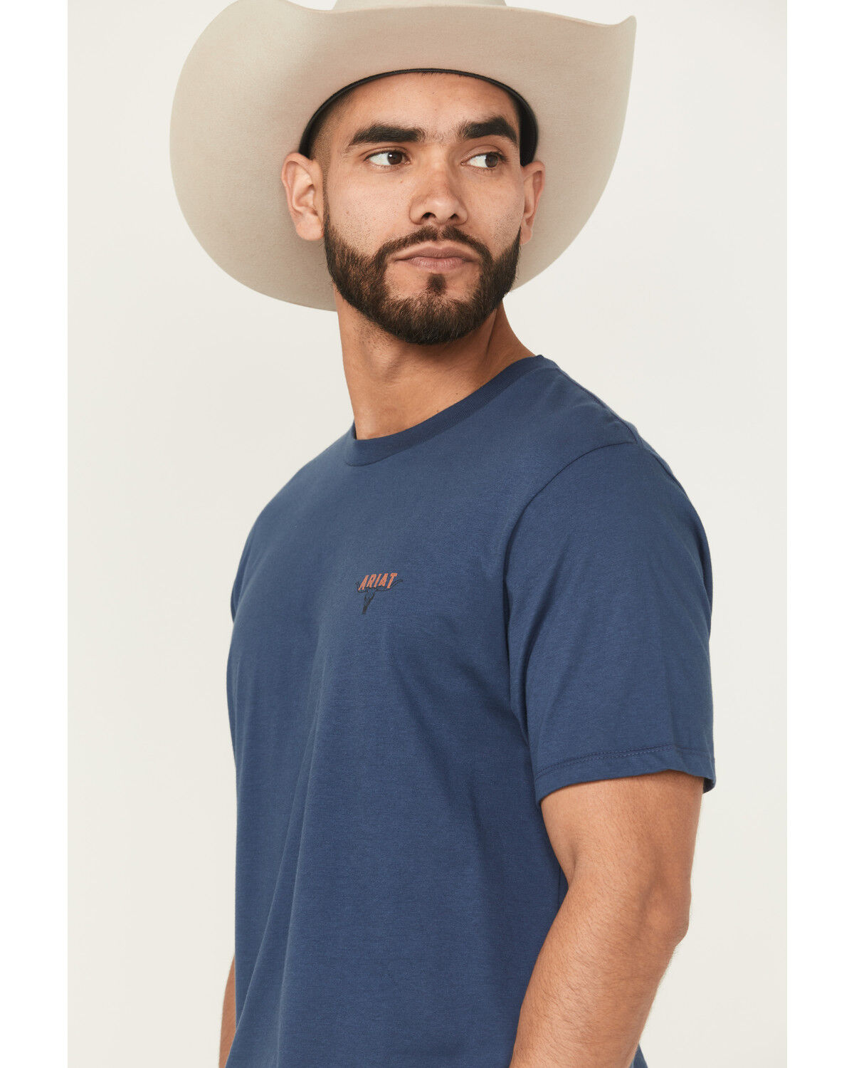 Image #3 - Ariat Men's Ranch Tough Short Sleeve Graphic T-Shirt, Blue, hi-res