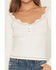 Image #3 - Wild Moss Women's Contrast Stitch Lace Long Sleeve Top, Cream, hi-res
