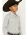 Image #2 - Wrangler 20X Boy's Conversational Print Long Sleeve Snap Stretch Western Shirt, Olive, hi-res