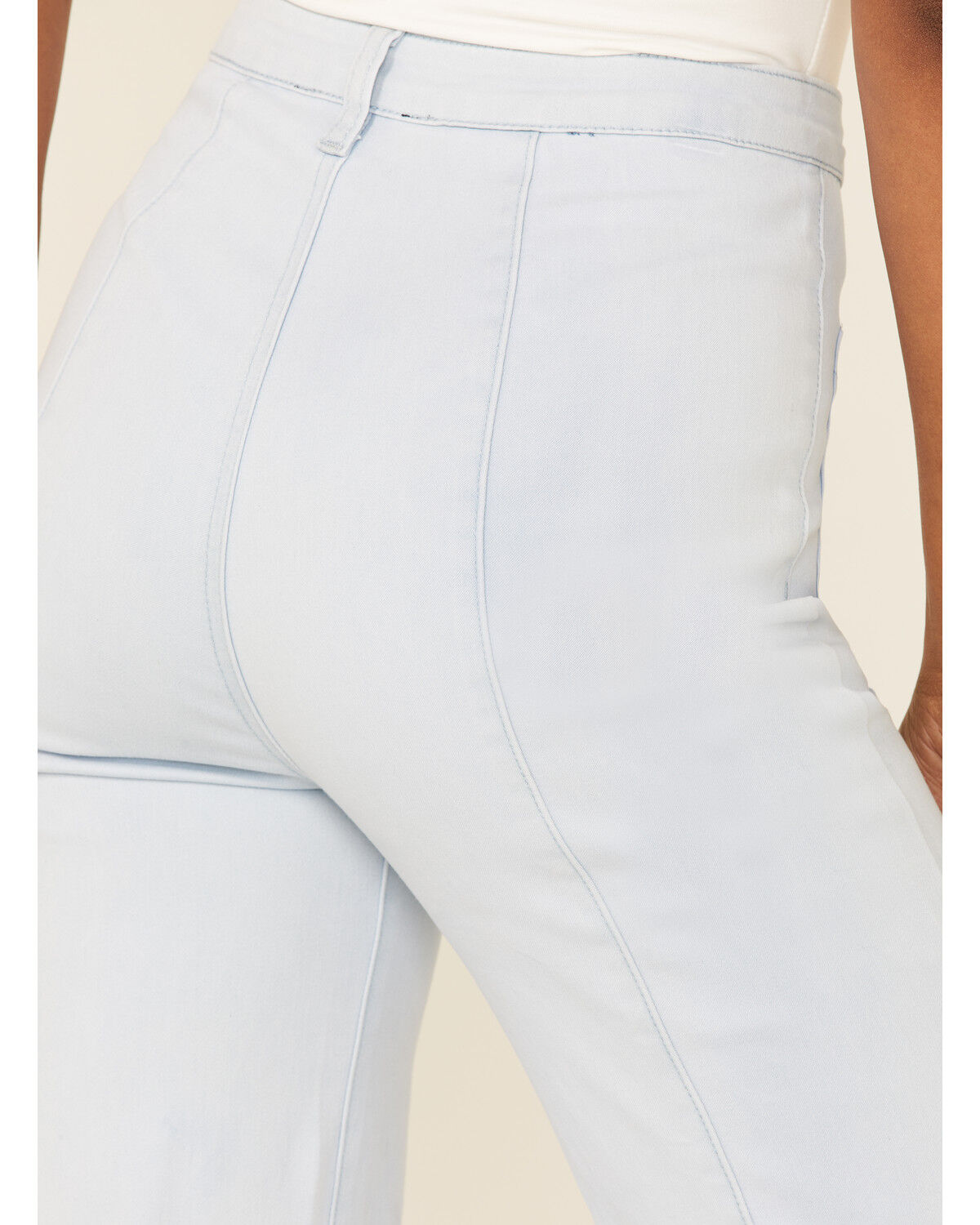 Image #3 - Flying Tomato Women's Front Pocket Flare Leg Jeans, Blue, hi-res